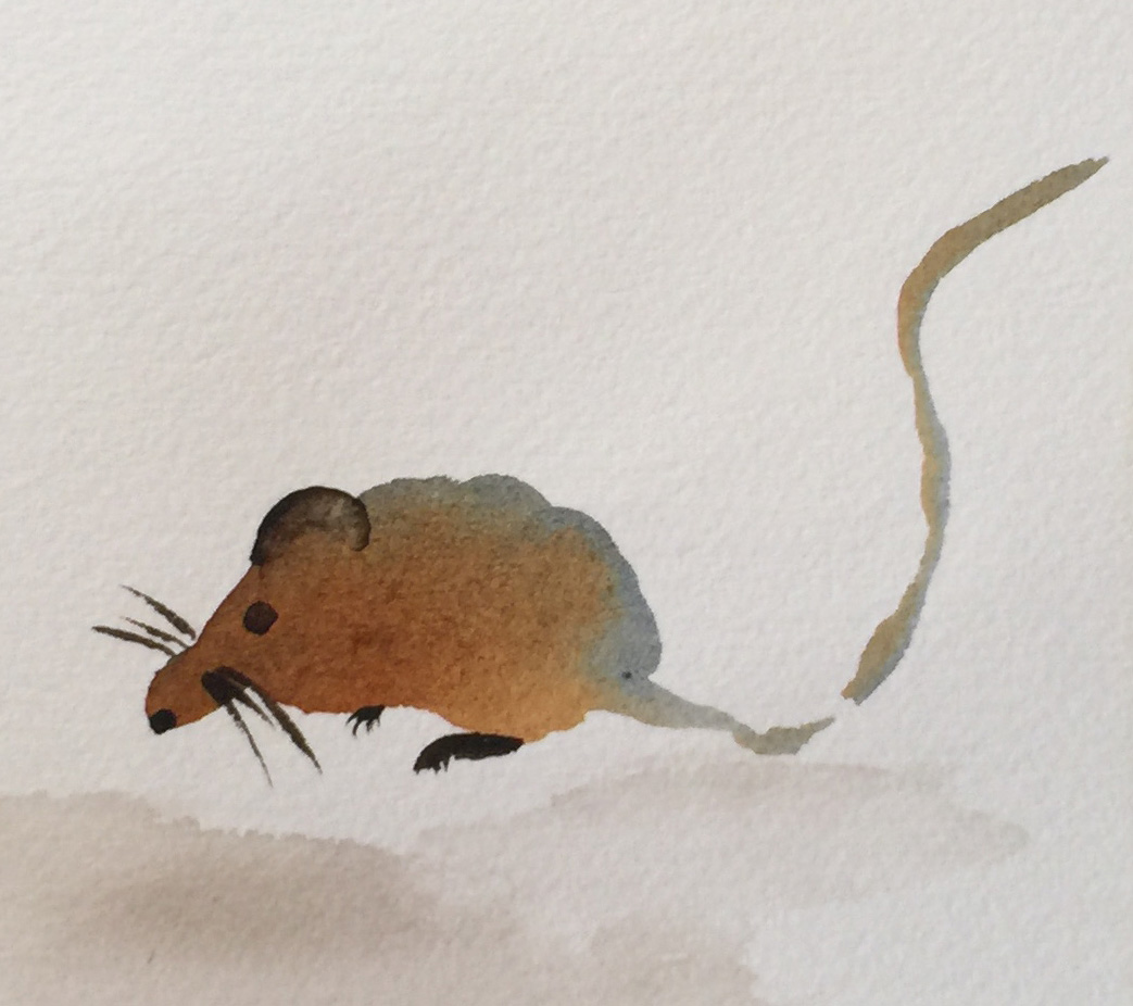 dual tone mouse watercolor