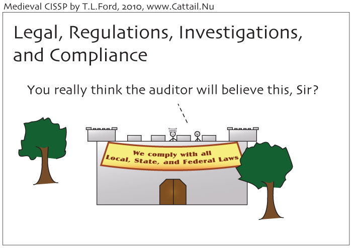 Legal, Regulations, Investigations, and Compliance Cartoon
