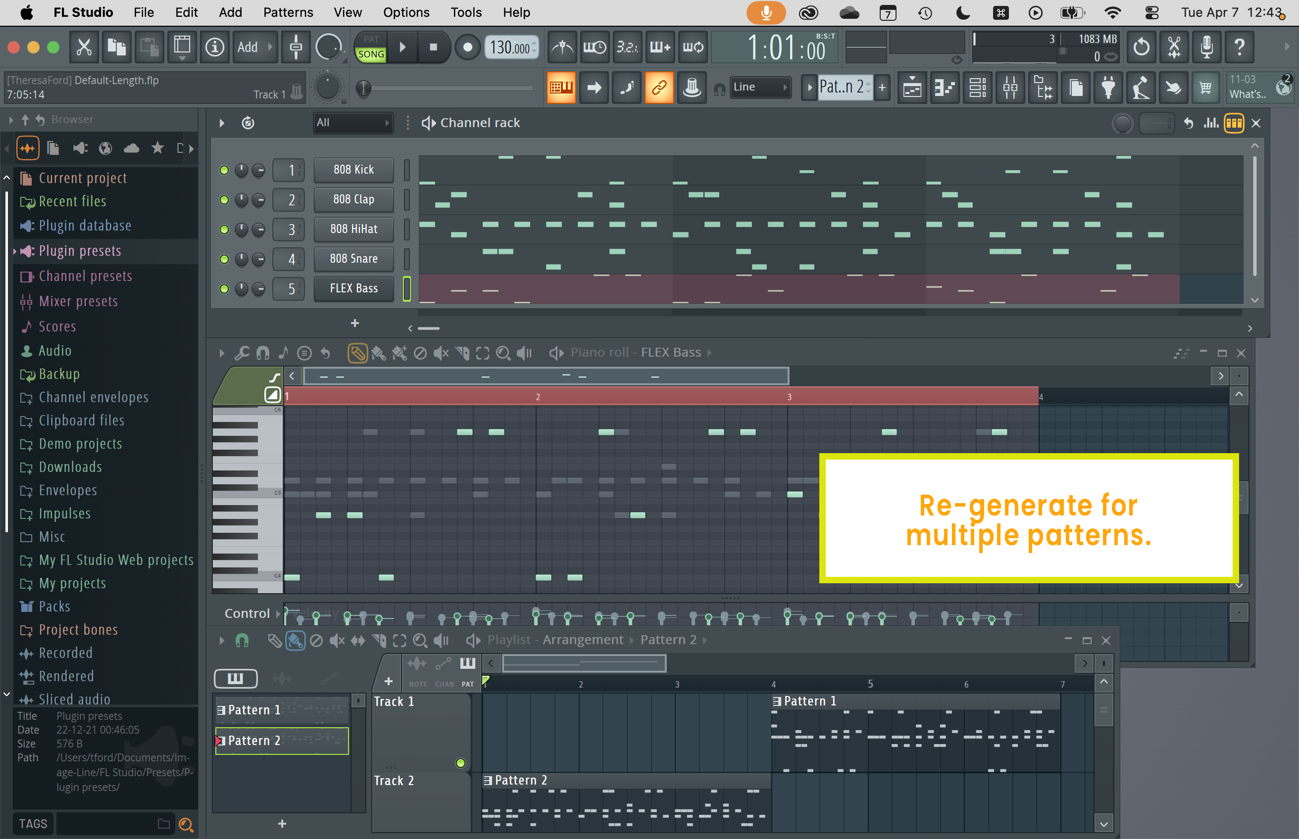 FL Studio result after regenerating the longer example.